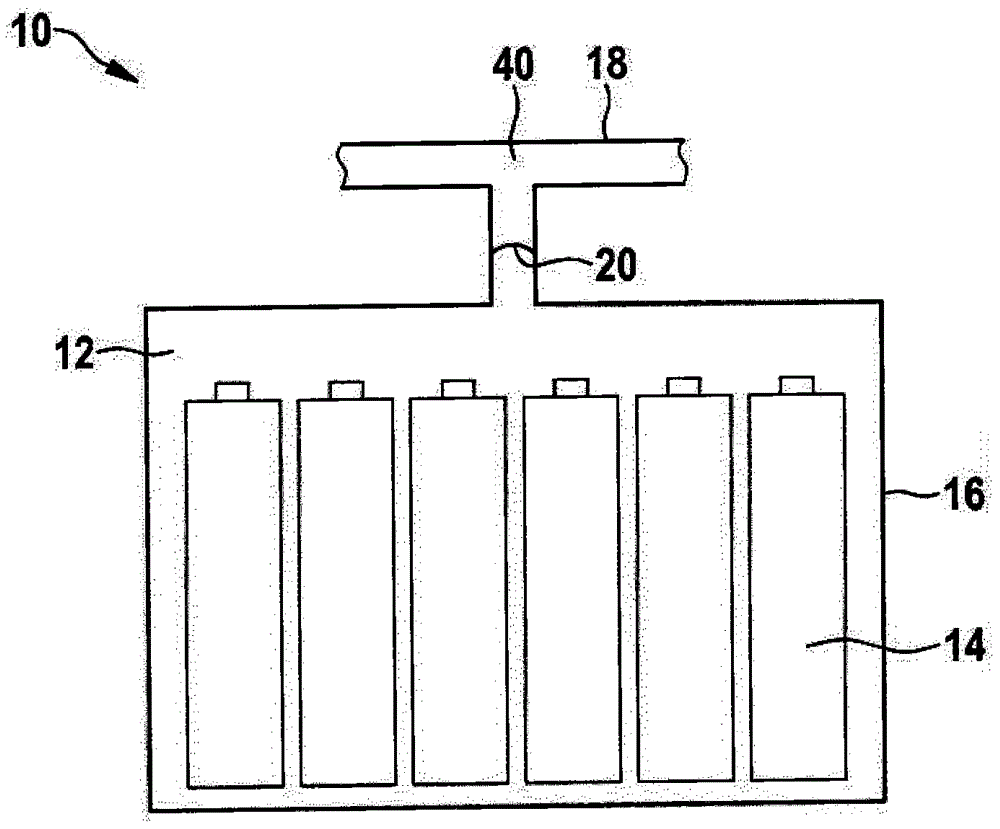 Battery system, motor vehicle with battery system, and method for determining degassing of a storage unit of the battery system