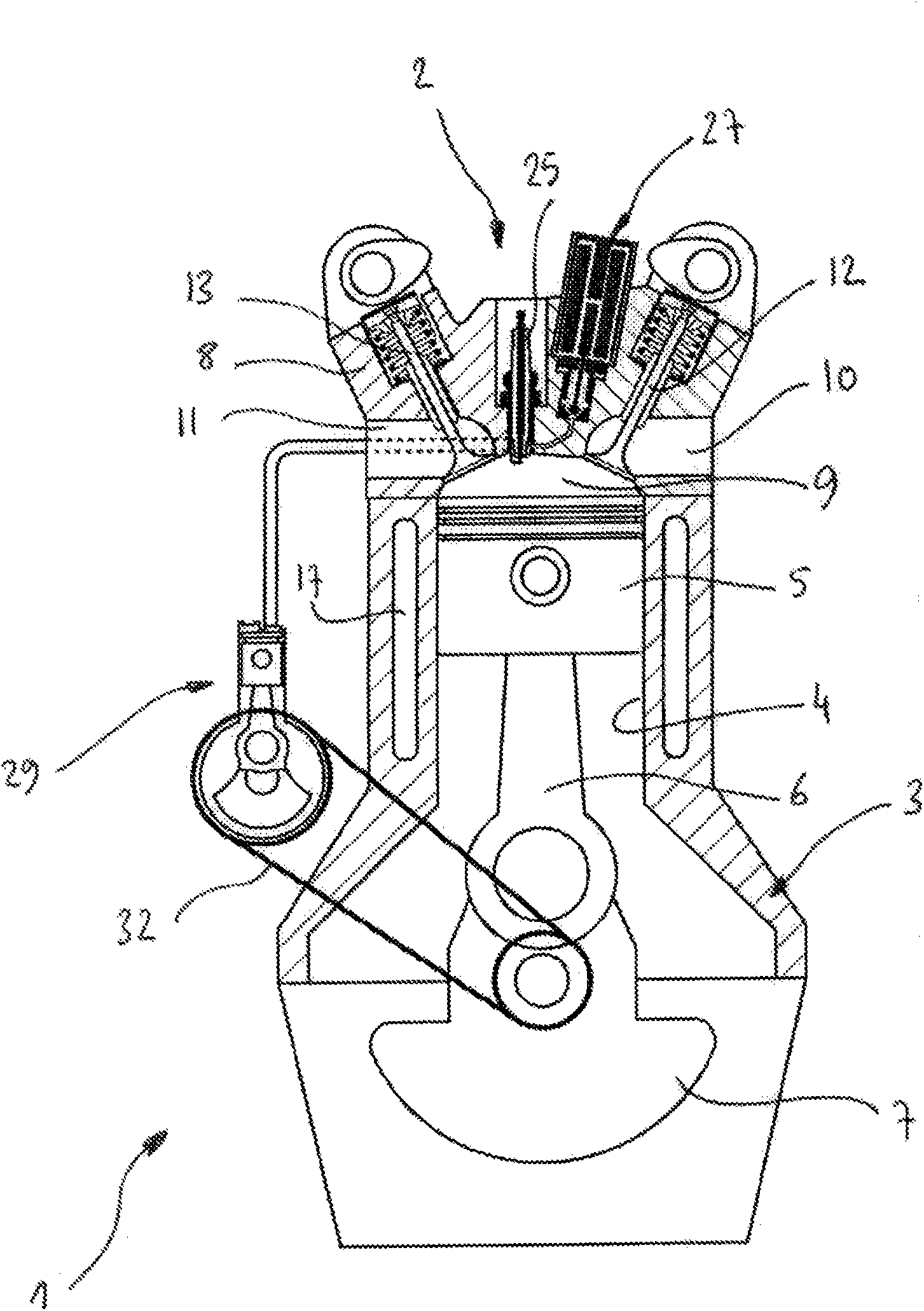 High-pressure stratification and spark ignition device for an internal combustion engine