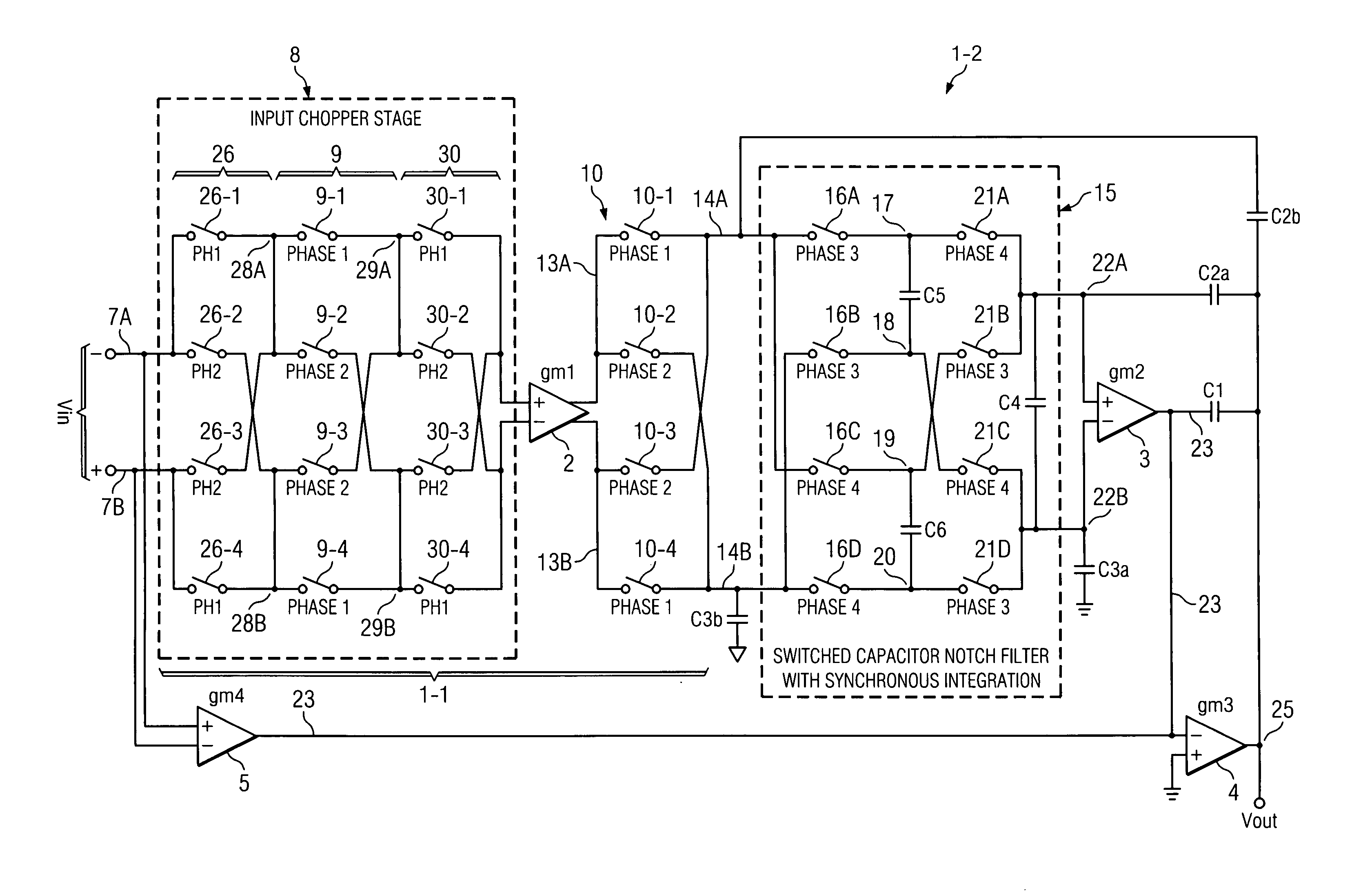 Low input bias current chopping switch circuit and method
