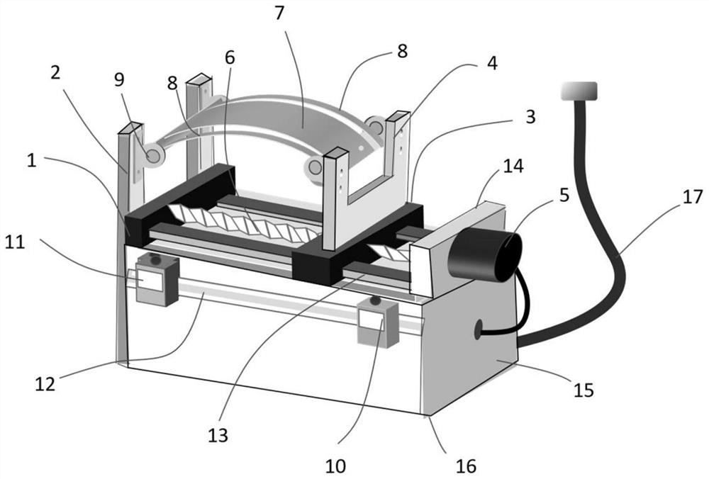 A real-time monitoring device for electrical properties of flexible electronic components during continuous bending