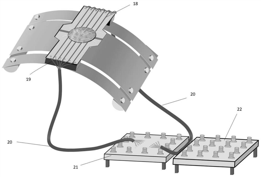 A real-time monitoring device for electrical properties of flexible electronic components during continuous bending