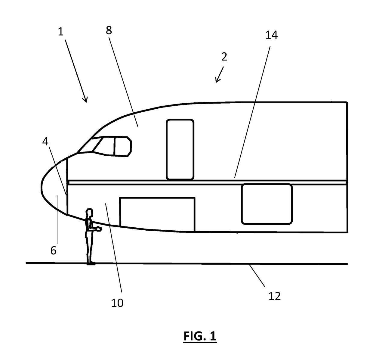 System for holding a forward pressure bulkhead via non-parallel rods attached to the floor