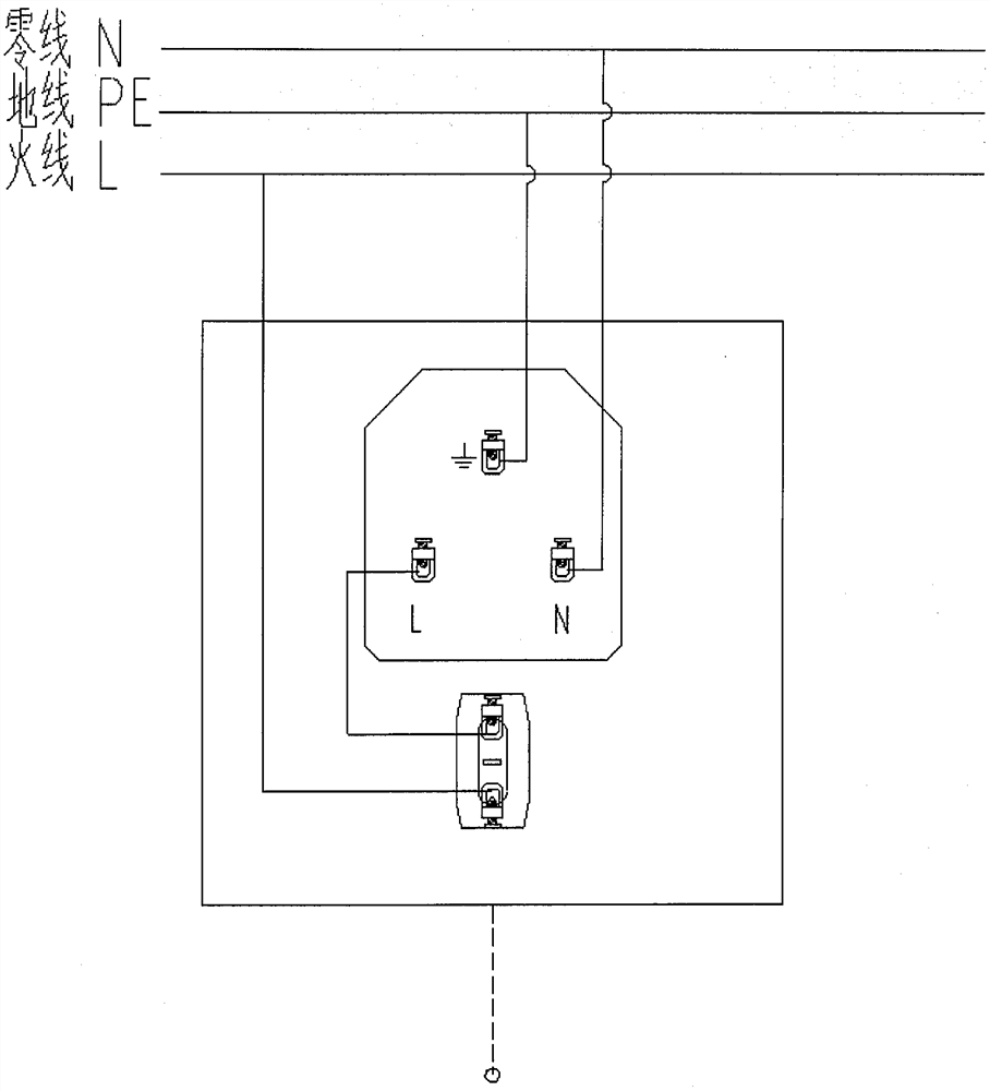 Safety socket with stay wire