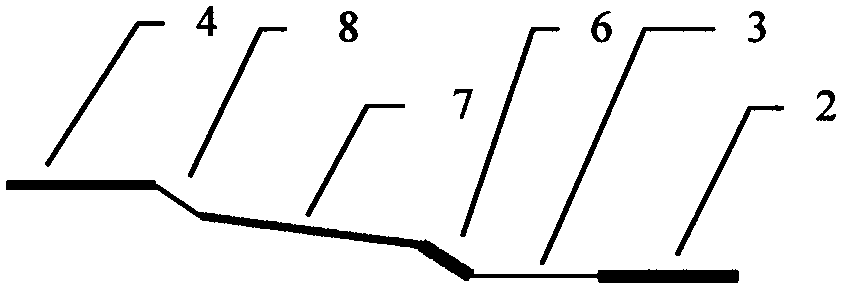 Multi-section barrier-free door-entering externally-hung elevator for large-half-floor platform