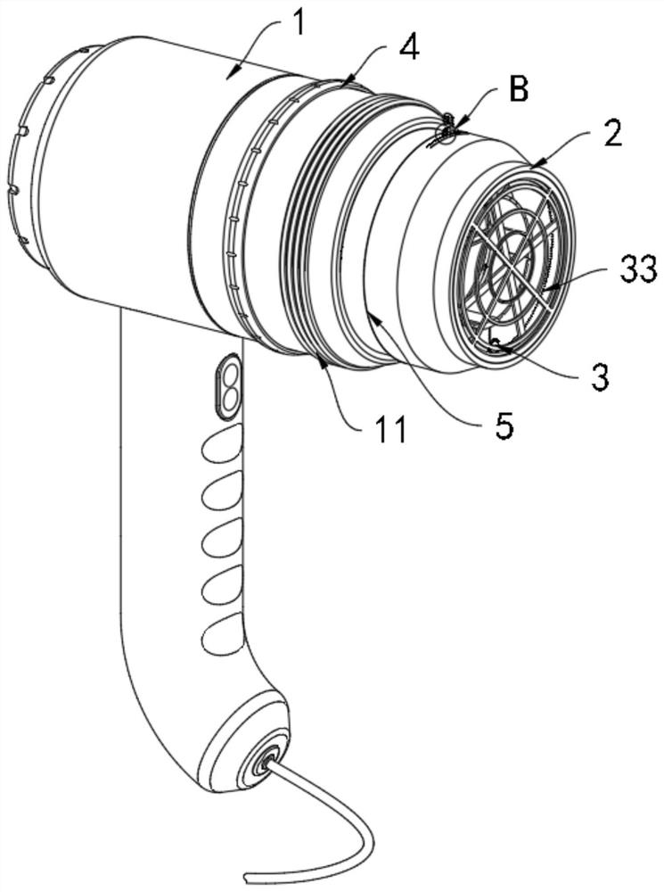 Novel hair drier based on hollow cup high-speed motor and use method of novel hair drier