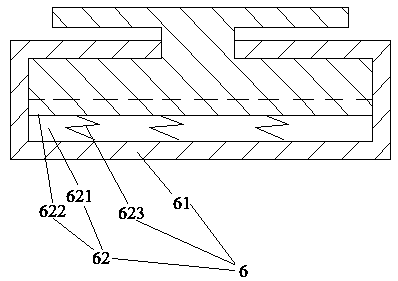 Gas particulate filter tank structure internally provided with one-way valve