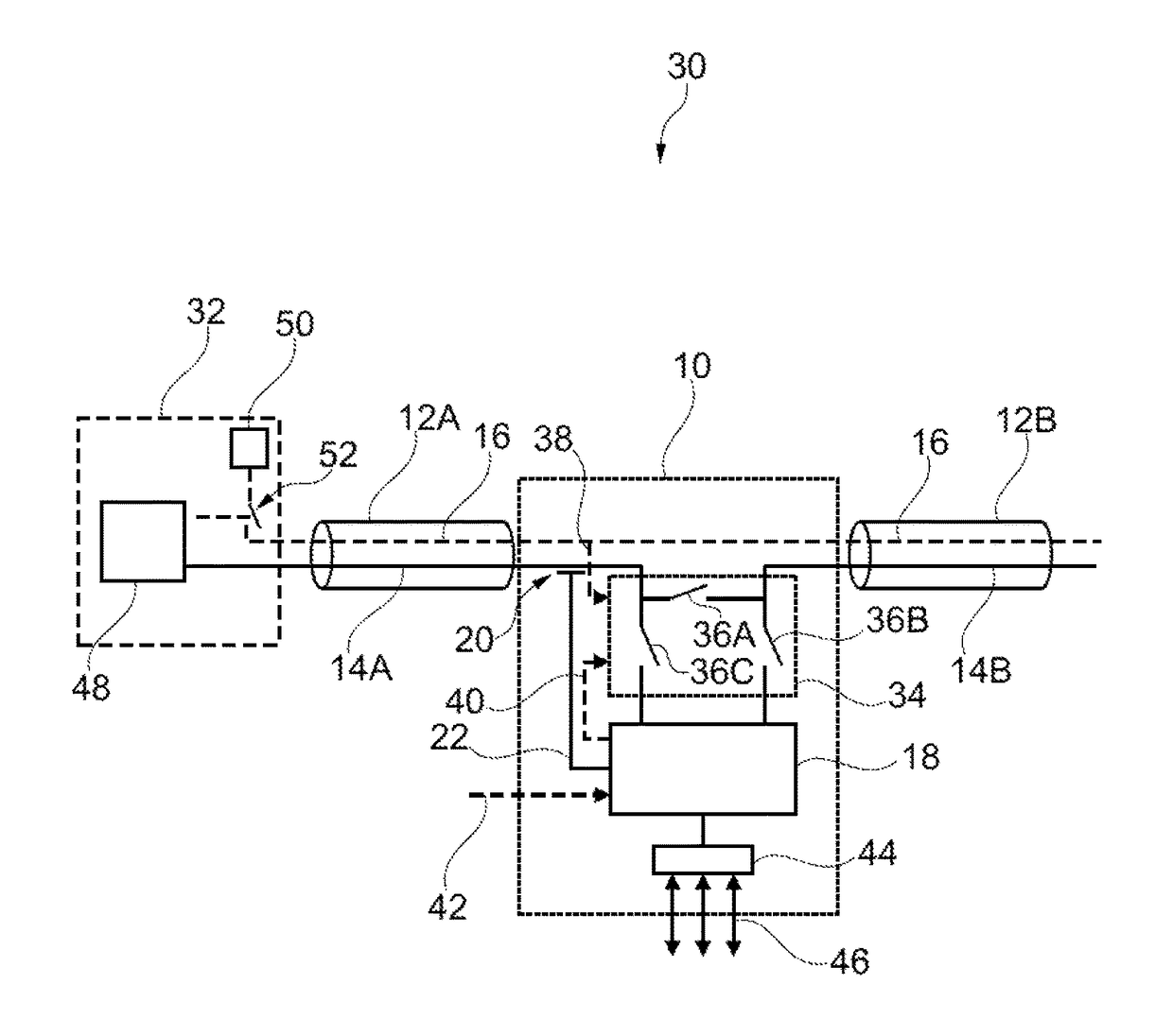 Inherent power-over-data bus signaling for secure operating mode switching