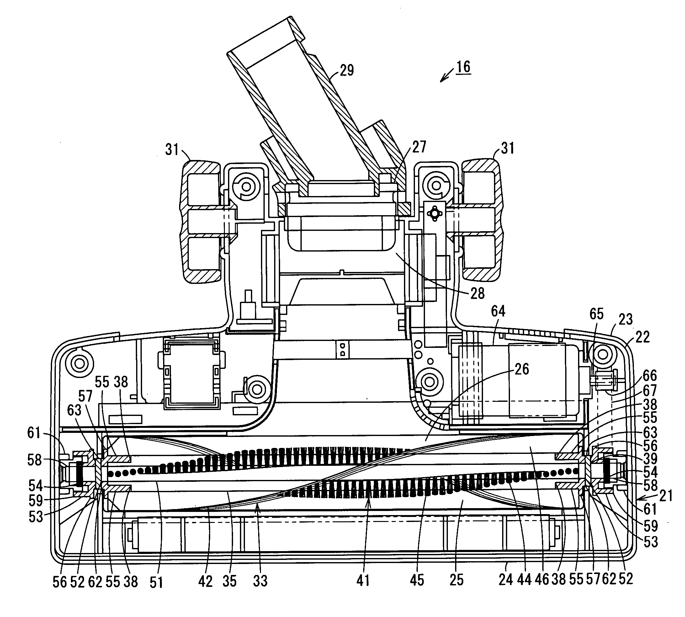 Rotary cleaning body, suction port body of vacuum cleaner, and production method of rotary cleaning body