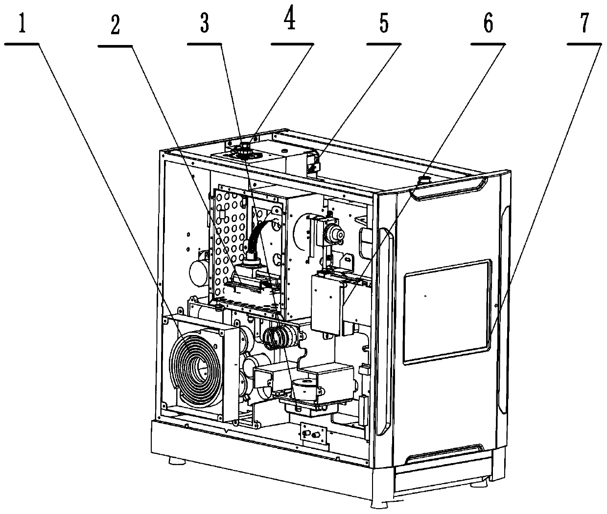 Valve sample injection three-dimensional laboratory gas chromatograph