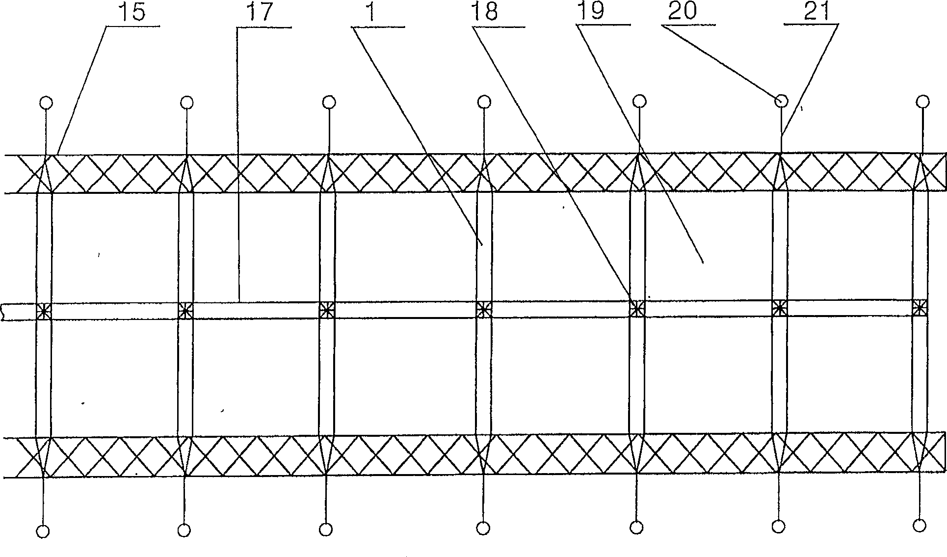 Vertical blade waterwheel power generating device and hydraulic electrogenerating method utilizing the same device