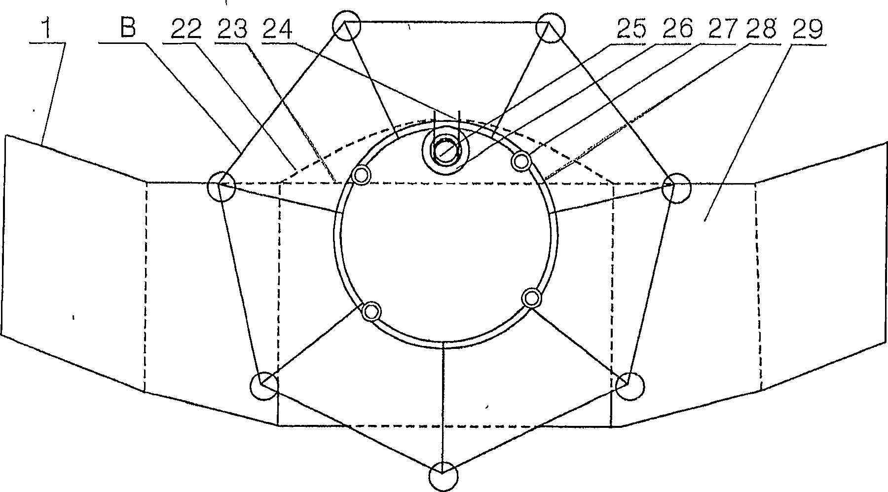 Vertical blade waterwheel power generating device and hydraulic electrogenerating method utilizing the same device