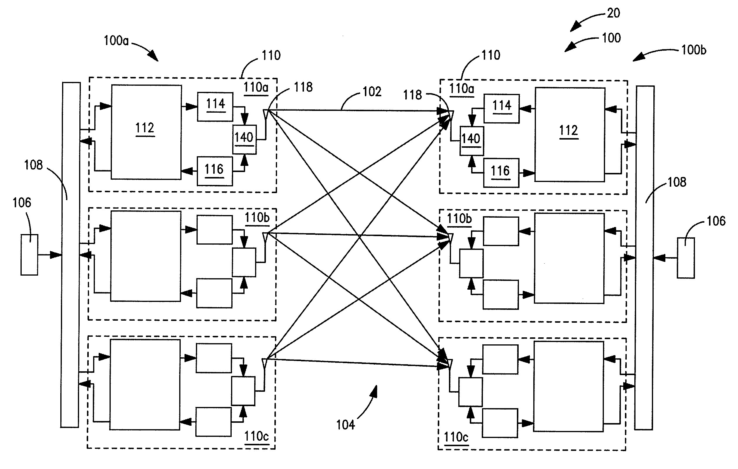 System and method for frequency offsetting of information communicated in MIMO based wireless networks
