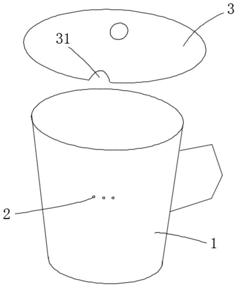 Water cup with temperature display function