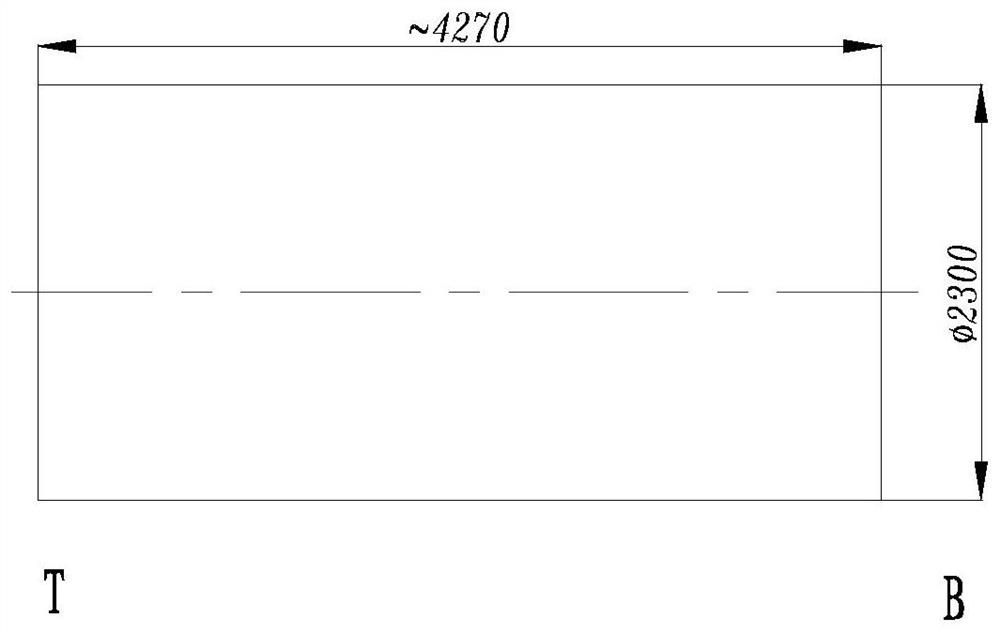 A forging method for controlling the grain size of a super-large cross-section axial austenitic pipe