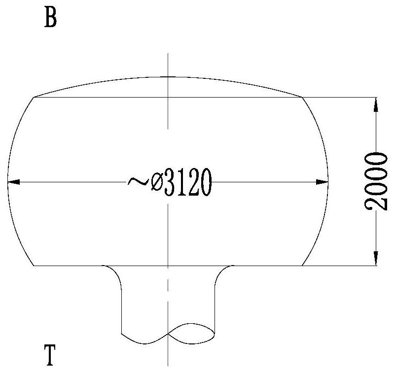 A forging method for controlling the grain size of a super-large cross-section axial austenitic pipe
