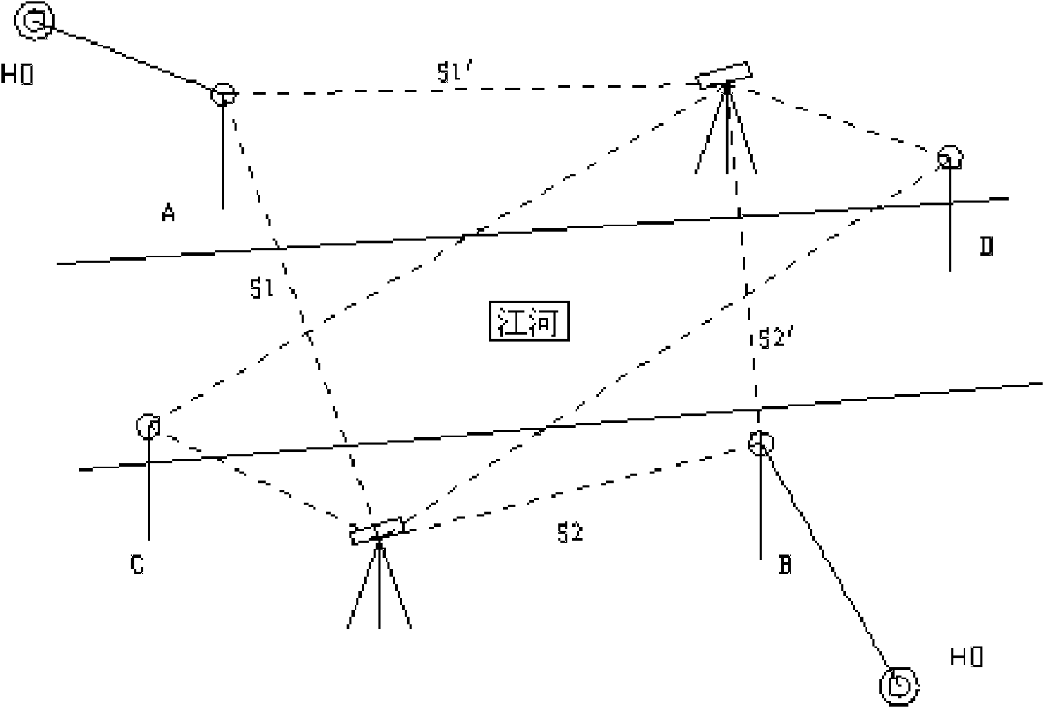 Method for surveying river-crossing leveling during shield breakthrough construction