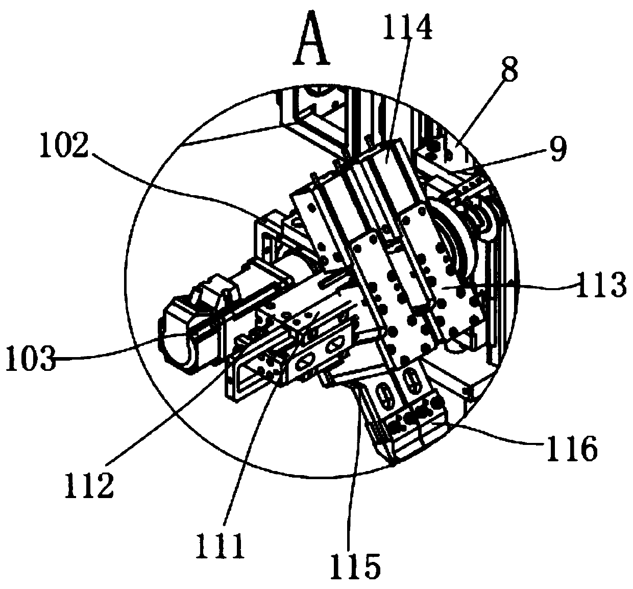 Servo rotary pin inserting device