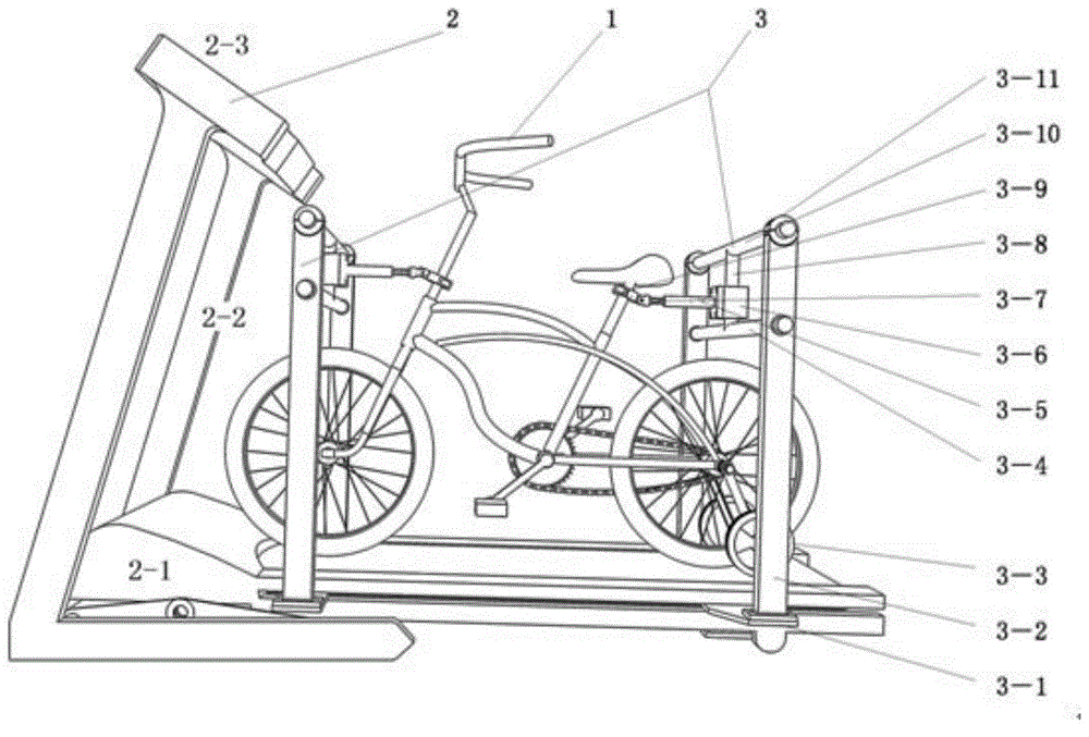 Teaching experiment device for simulating driving force of bicycle on road surface