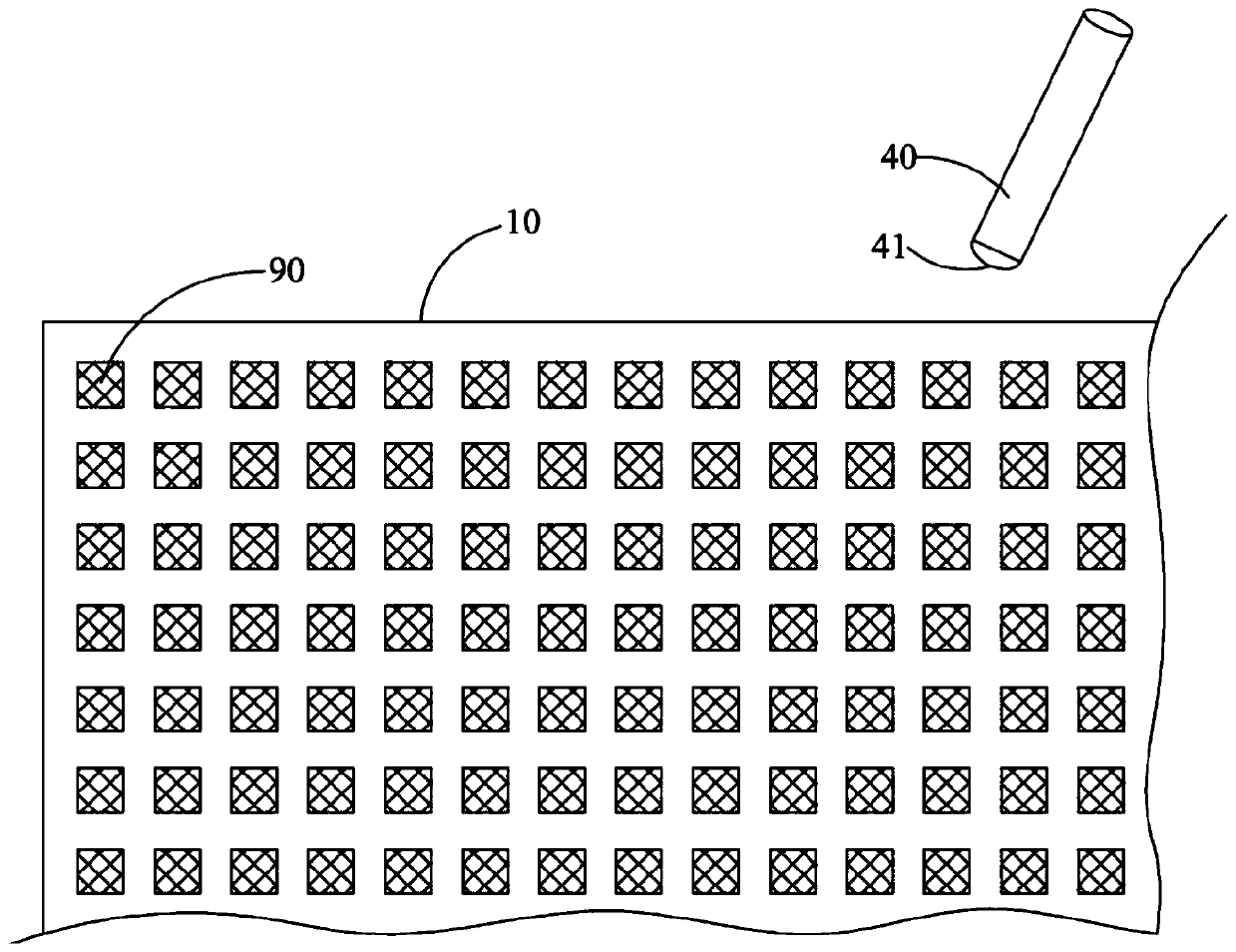 Multi-point antenna transceiving induction position distinguishing plate