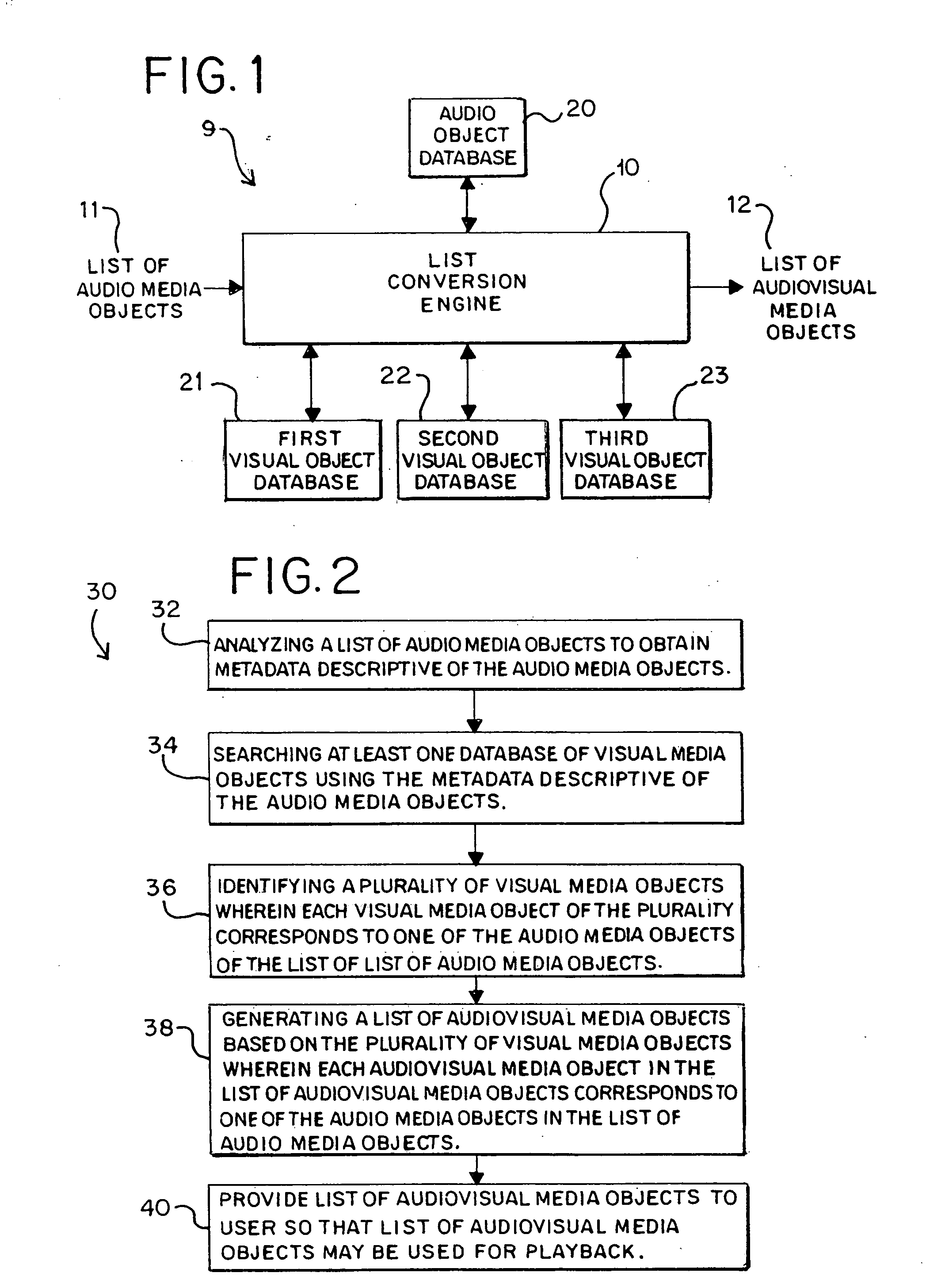 System and method for using a list of audio media to create a list of audiovisual media