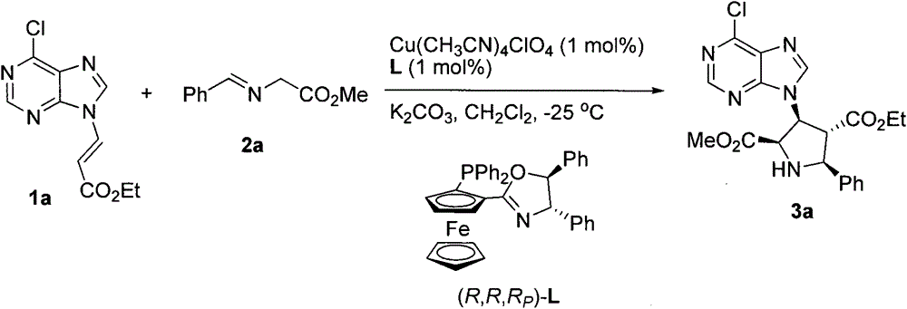 Method for synthesis of chiral heterocyclic nucleoside analogue by asymmetric [3+2] cycloaddition