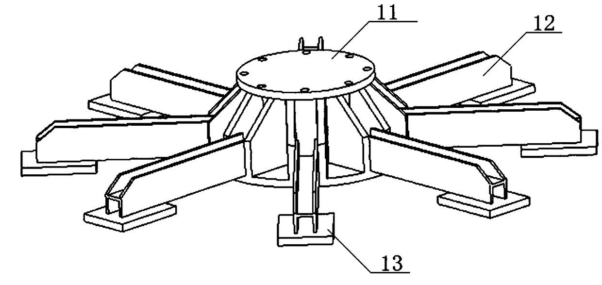 Detection system and detection method for blades and hub of wind turbine