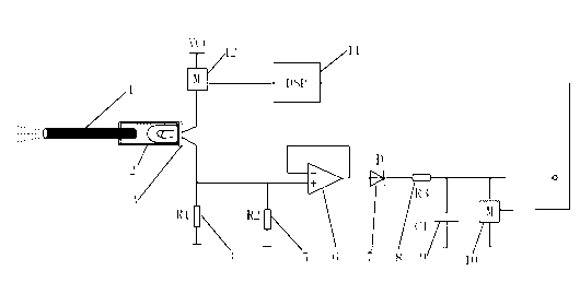 Spatial multi-point transient light intense signal acquisition method based on electronic shutter