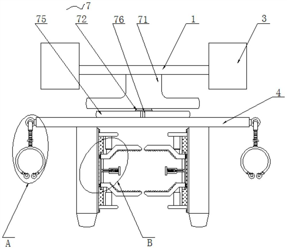Fork clamping, turning and discharging mechanism for forklift