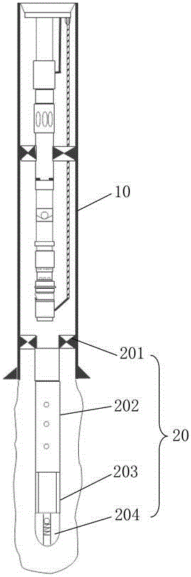 An open-hole oil production process and its separation string