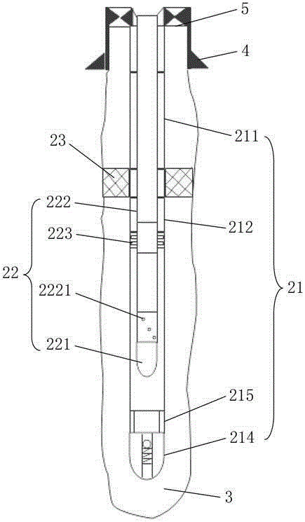 An open-hole oil production process and its separation string