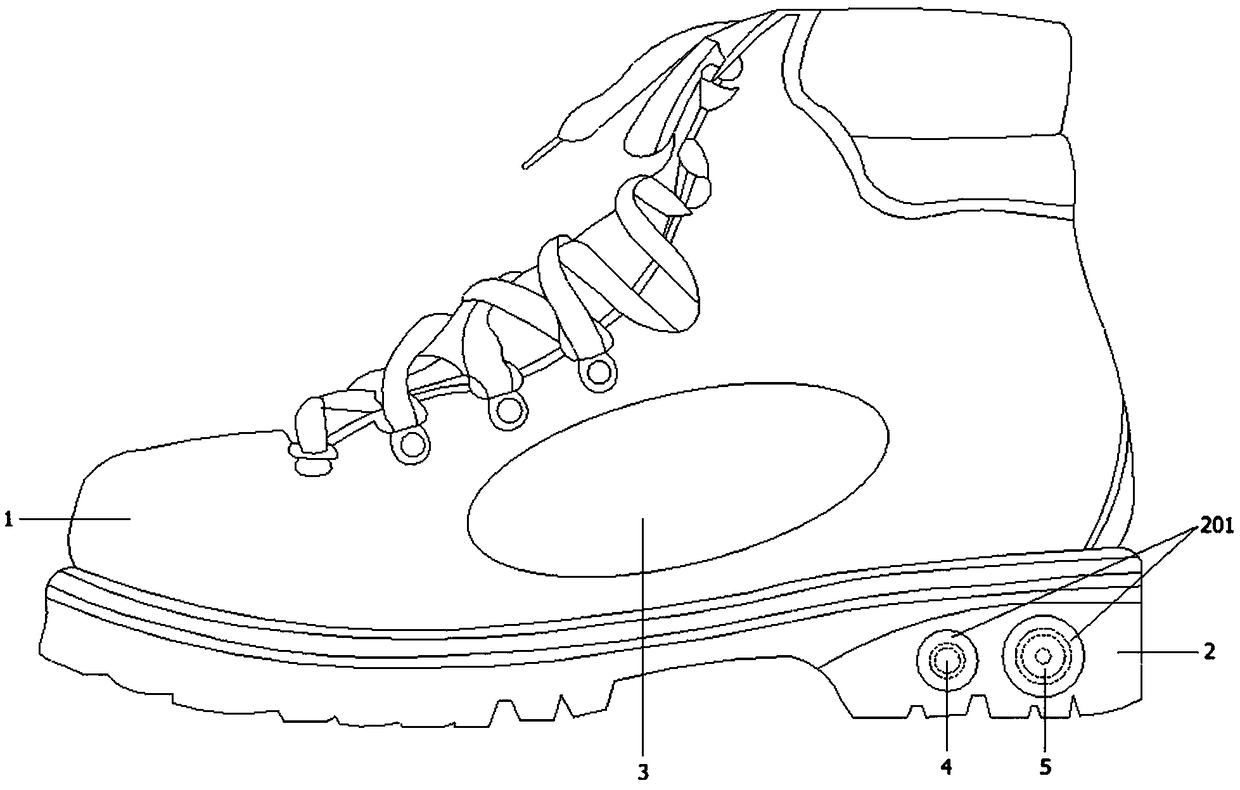 Climbing shoe with intelligent rescue function