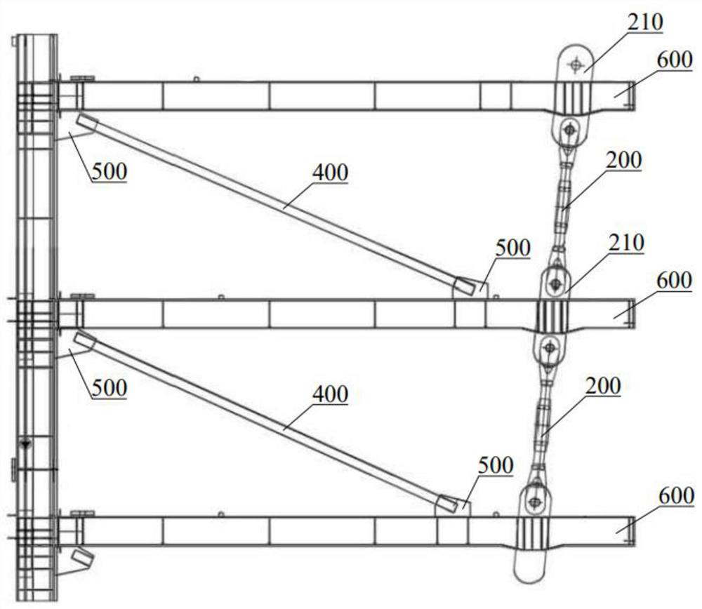A kind of construction method of suspended steel structure