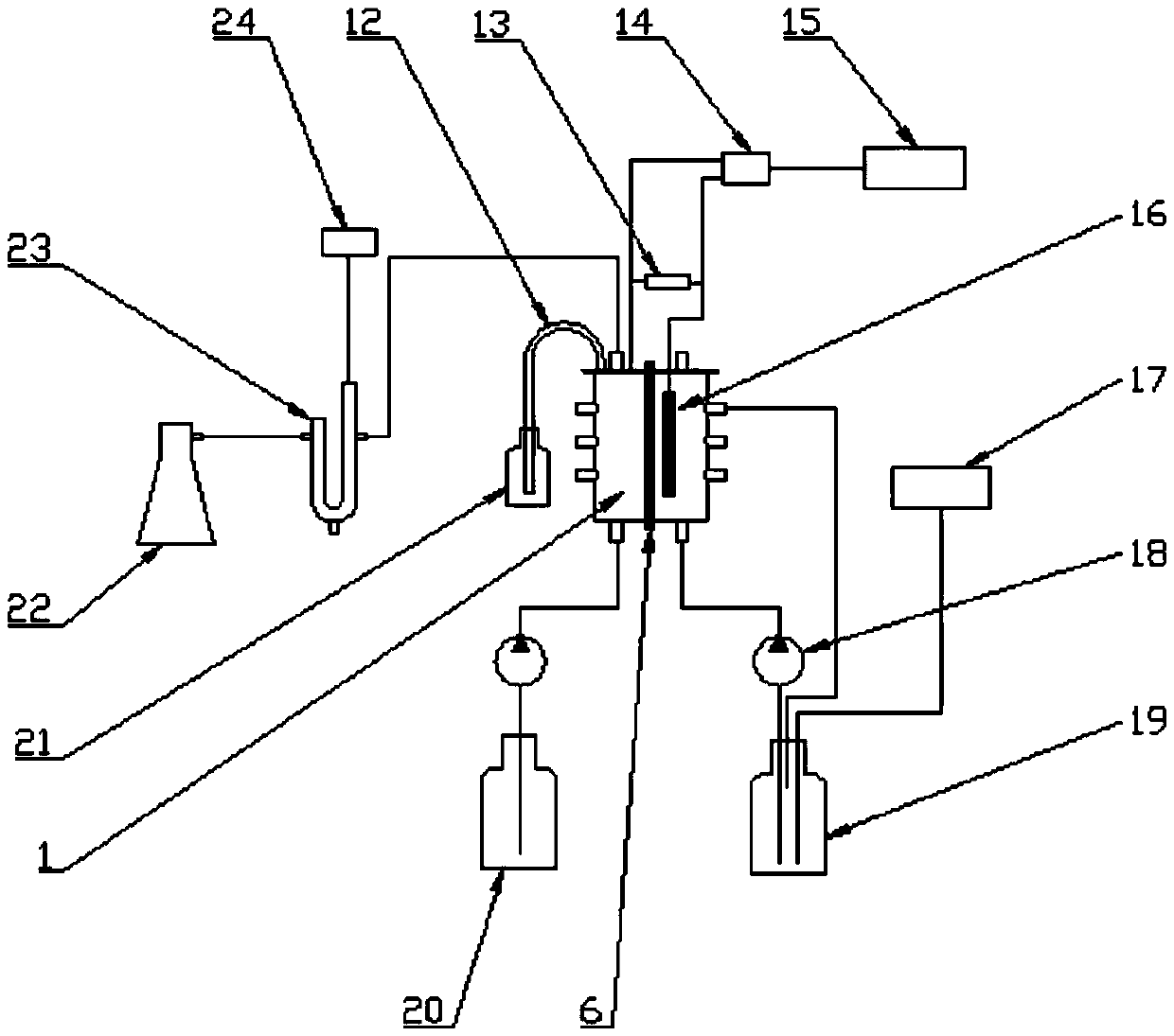 Carbon nanotube-supported microbial electrochemical device for continuous sewage treatment and electricity generation