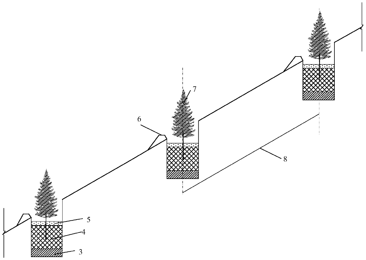 Novel device and method for improving soil at bare arsenic sandstone areas to plant trees and shrubs