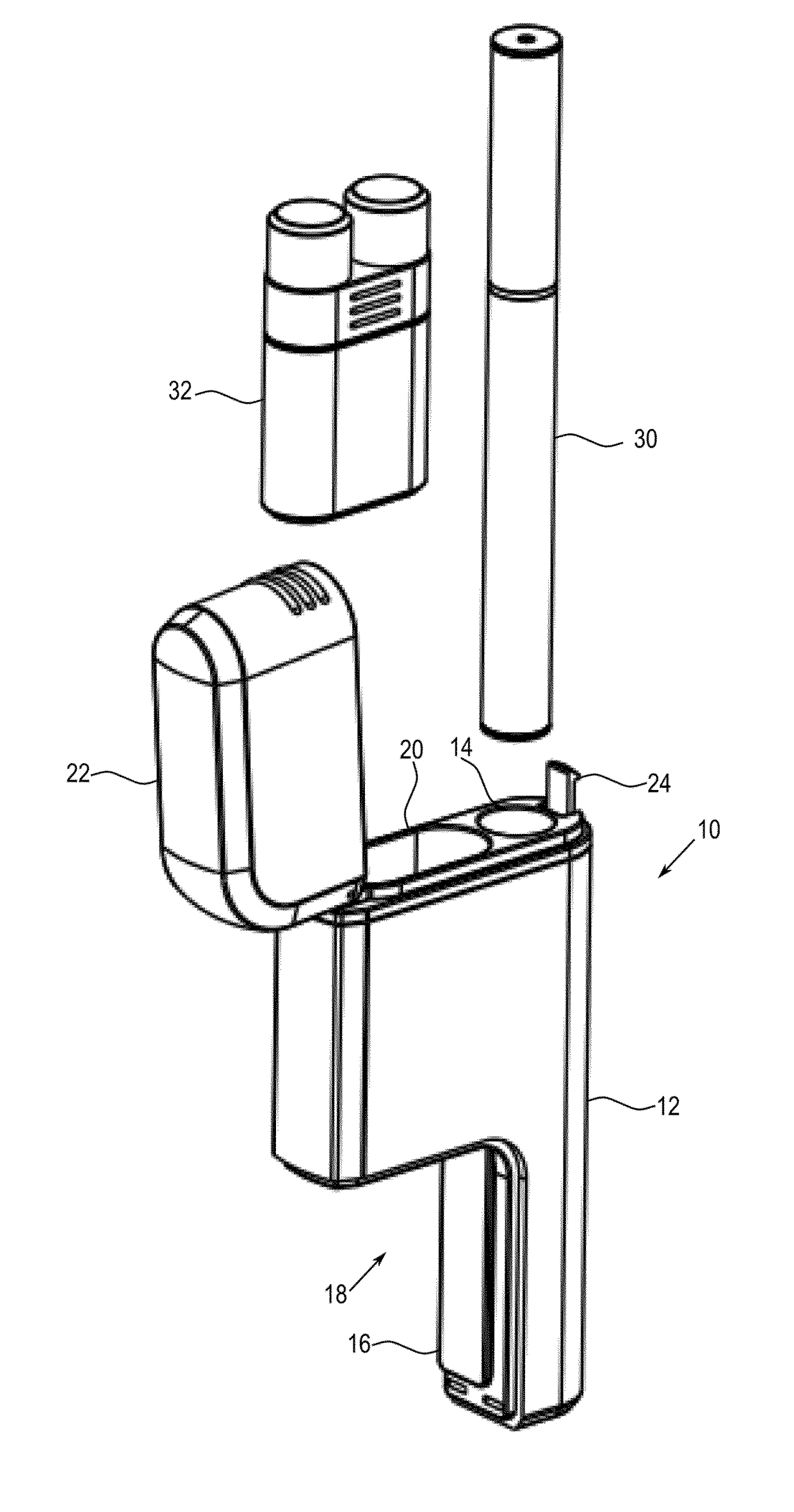 Container for an aerosol generating device