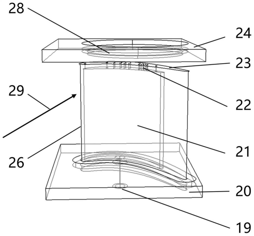 Experimental system for measuring comprehensive cooling efficiency of turbine blade tip of gas turbine