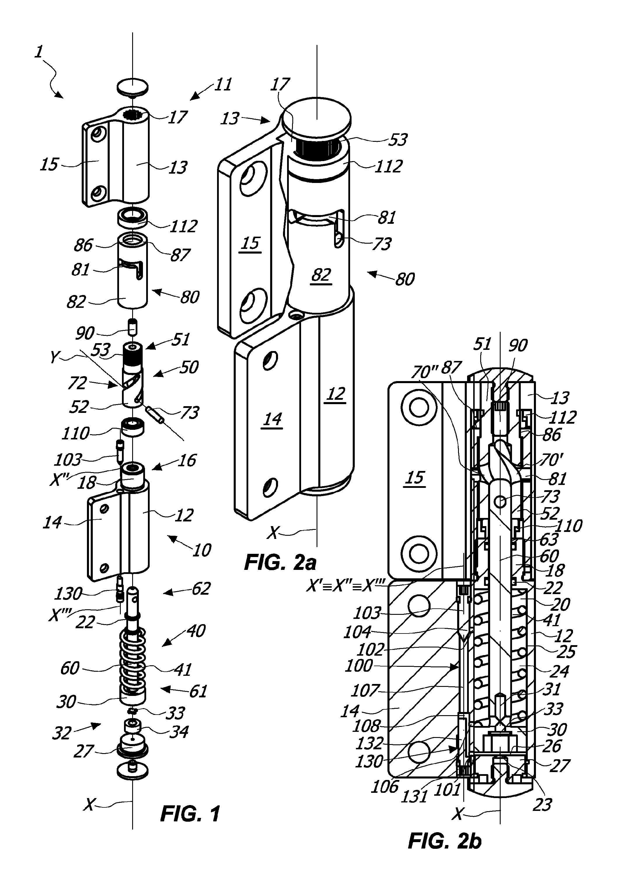 Hinge device for doors, shutters and the like