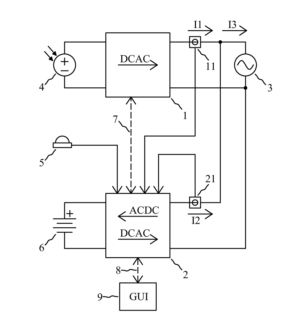 Grid-tied solar photovoltaic power system with dynamic grid power stabilization