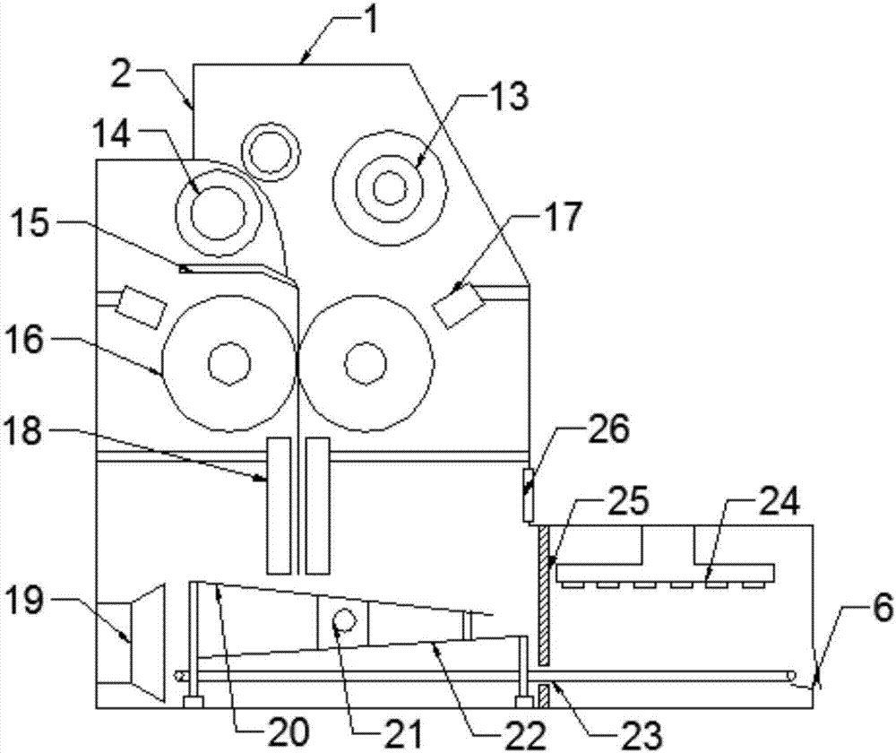 Dust removing and leather buffing integrated double-face leather buffing machine