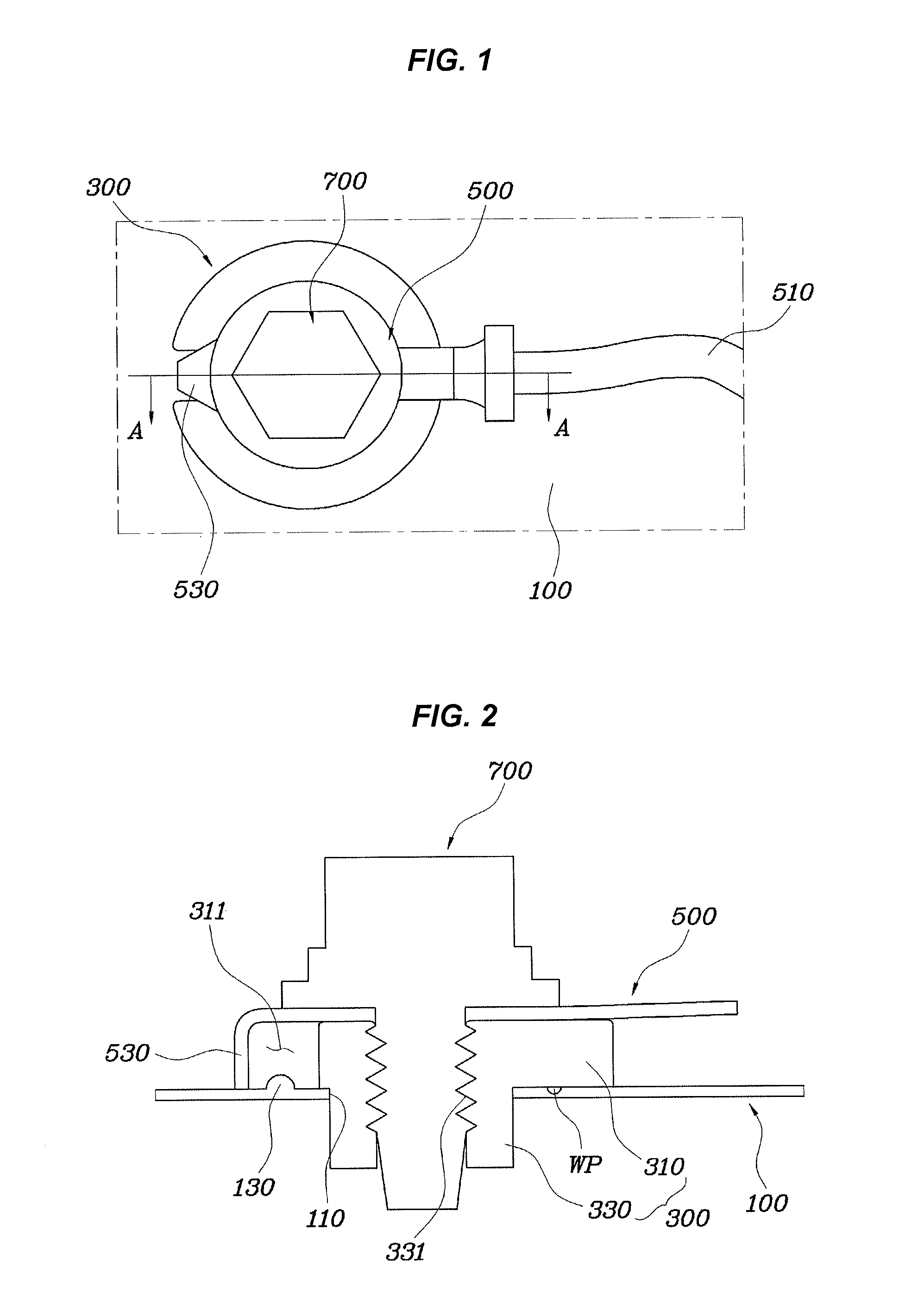 Earth apparatus of vehicle