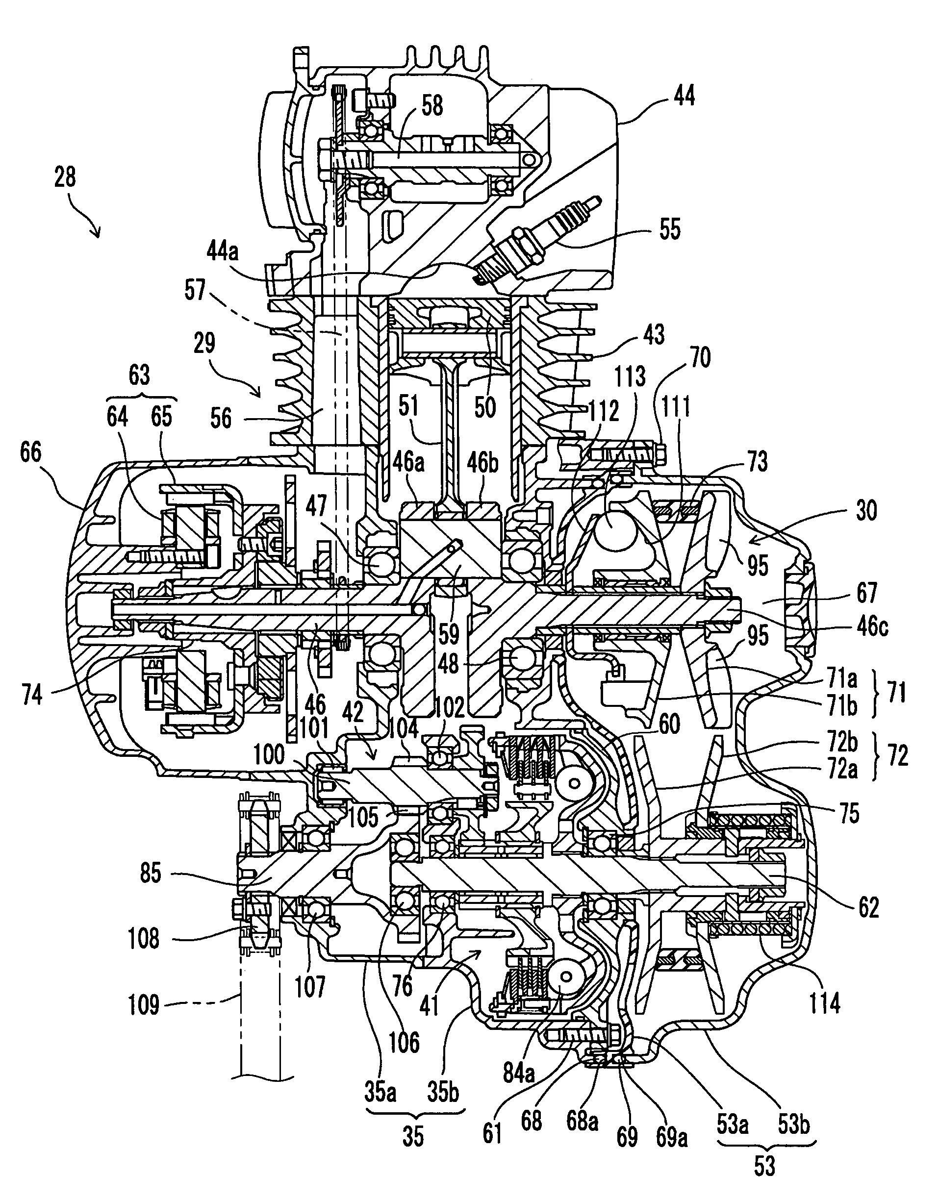 Belt-type continuously variable transmission and straddle-type vehicle