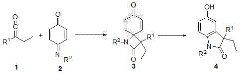 Synthesis method of 3-ethyl-5-hydroxy-1,3-diaryl indolone