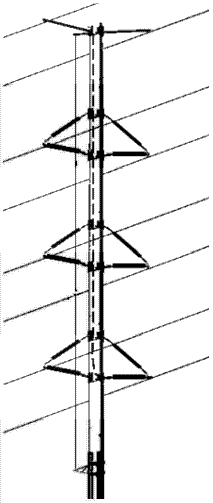 A 35kv double-circuit tubular composite tower