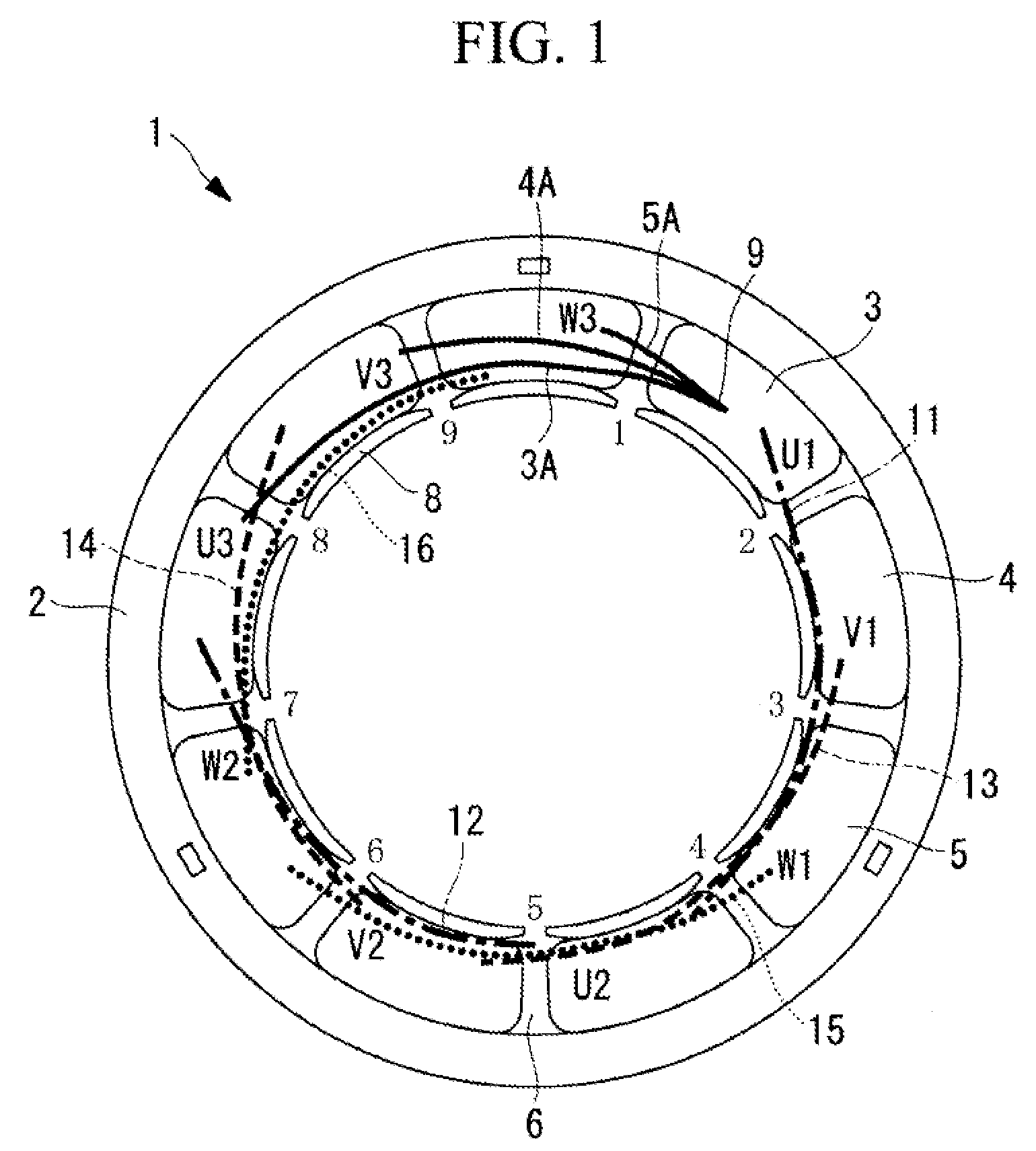 Three-phase alternating current motor