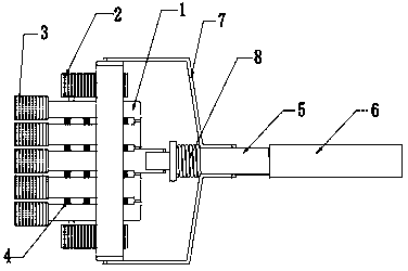 Burglar mesh sweeping tool with cleaning function