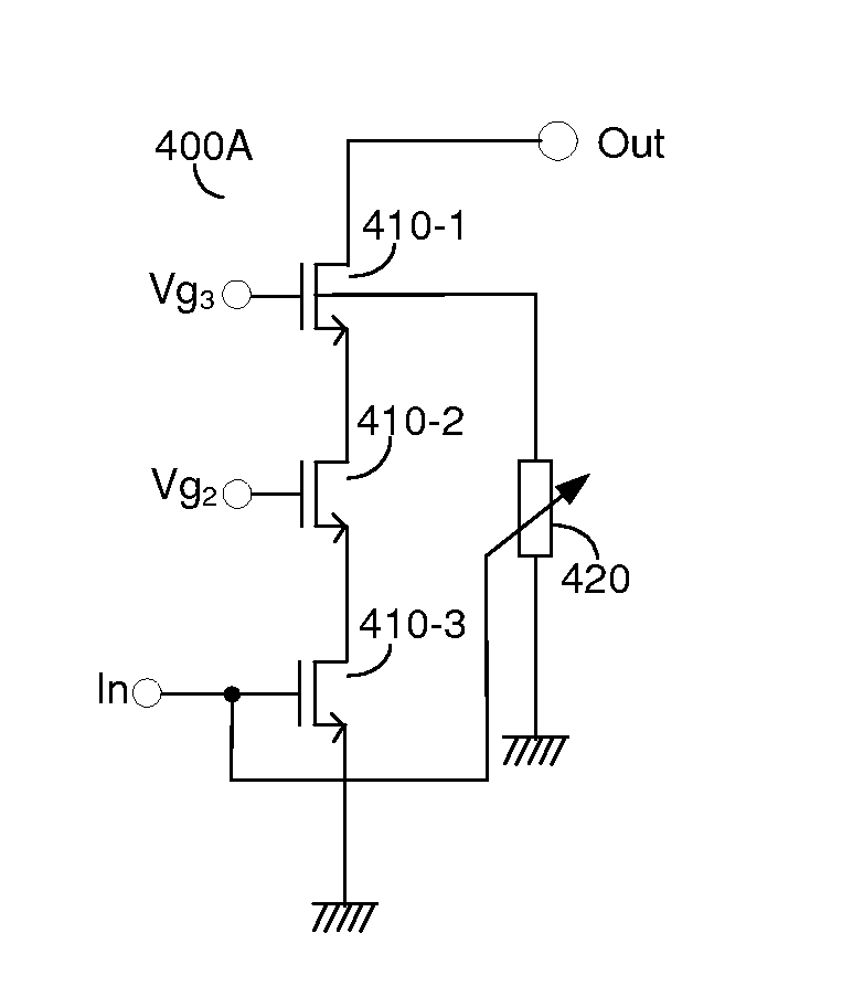 Output Stage of a Power Amplifier Having a Switched-Bulk Biasing and Adaptive Biasing