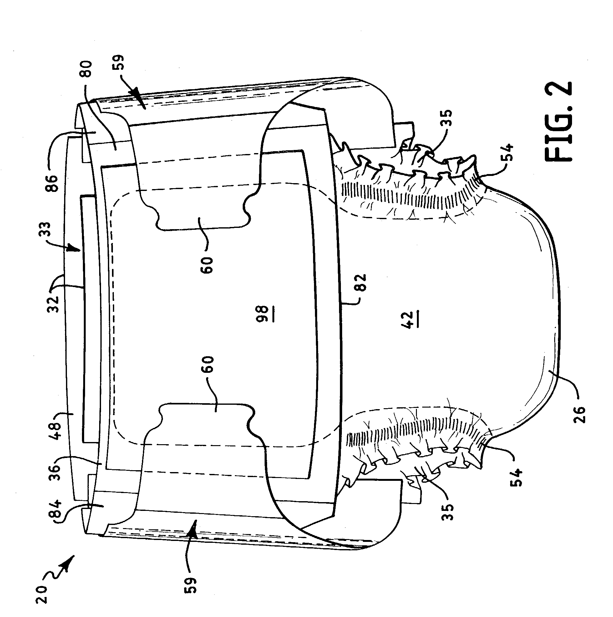Attachment assembly for absorbent article