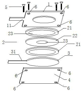 A gap structure with multiple layers of insulating rings with large and small holes for surge protection