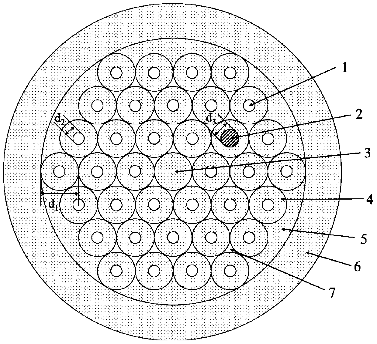 Metal silver filled photonic crystal fiber with spontaneous spr effect and its preparation method