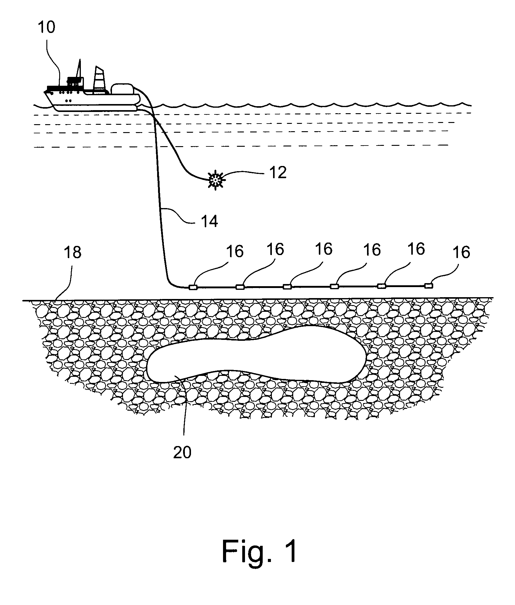 Seismic survey method of the subsoil